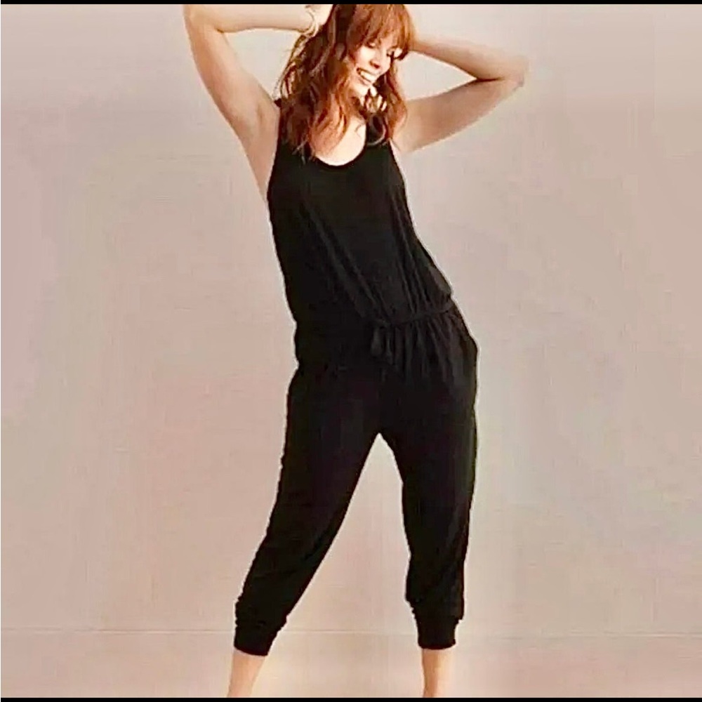 Aerie Black Racerback Jumpsuit